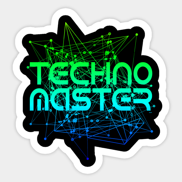 Techno Master EDM Music Festival Sticker by shirtontour